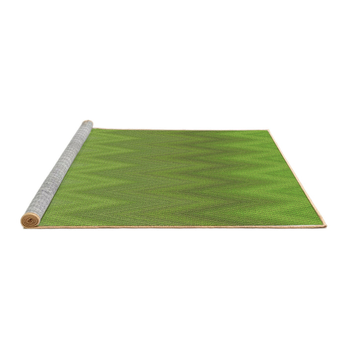 Sideview of Machine Washable Transitional Pistachio Green Rug, wshpat3983brn
