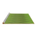 Sideview of Machine Washable Transitional Pistachio Green Rug, wshpat3983brn