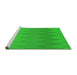 Sideview of Machine Washable Transitional Lime Green Rug, wshpat3983grn