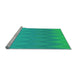 Sideview of Machine Washable Transitional Dark Turquoise Green Rug, wshpat3983lblu