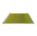 Sideview of Machine Washable Transitional Dark Yellow Green Rug, wshpat3983org