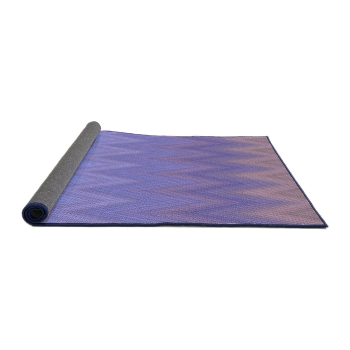 Thickness of Patterned Purple Mimosa Purple Rug, pat3983pur