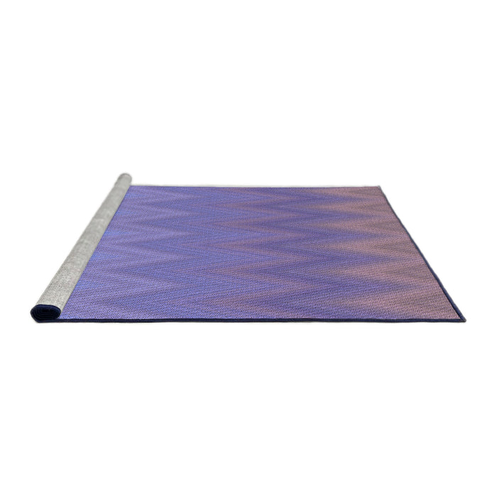 Sideview of Machine Washable Transitional Purple Mimosa Purple Rug, wshpat3983pur