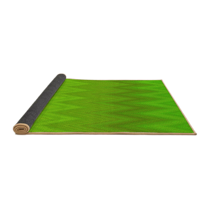 Thickness of Patterned Bright Green Rug, pat3983yw