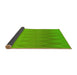 Thickness of Patterned Bright Green Rug, pat3983yw