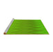 Sideview of Machine Washable Transitional Bright Green Rug, wshpat3983yw