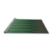 Sideview of Machine Washable Transitional Medium Forest Green Rug, wshpat3984lblu