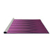 Sideview of Machine Washable Transitional Dark Magenta Purple Rug, wshpat3984pur