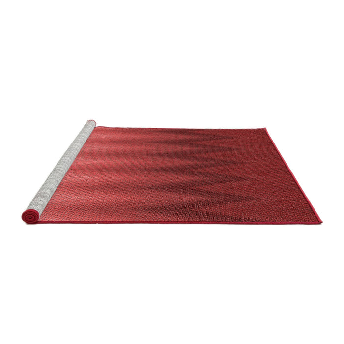 Sideview of Machine Washable Transitional Red Rug, wshpat3984rd