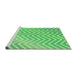 Sideview of Machine Washable Transitional Green Rug, wshpat3985grn