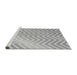 Sideview of Machine Washable Transitional Gray Rug, wshpat3985gry