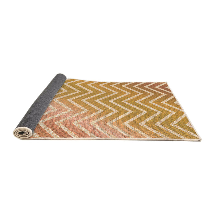 Thickness of Patterned Orange Rug, pat3985org