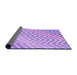 Thickness of Patterned Purple Rug, pat3985pur