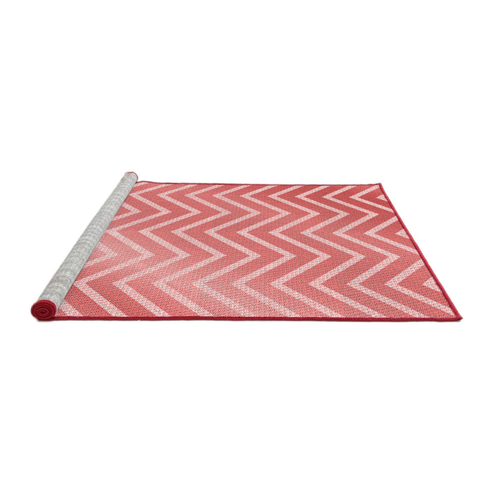 Sideview of Machine Washable Transitional Pastel Pink Rug, wshpat3985rd