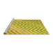 Sideview of Machine Washable Transitional Bold Yellow Rug, wshpat3985yw