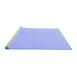 Sideview of Machine Washable Transitional Sky Blue Rug, wshpat3986blu