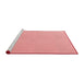 Sideview of Machine Washable Transitional Pink Rug, wshpat3986rd