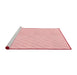 Sideview of Machine Washable Transitional Pastel Red Pink Rug, wshpat399rd