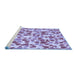 Sideview of Machine Washable Transitional Purple Violet Purple Rug, wshpat4blu