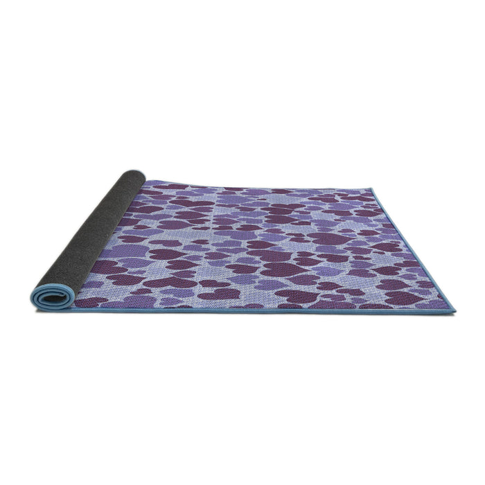 Thickness of Patterned Purple Violet Purple Rug, pat4blu