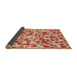 Thickness of Patterned Scarlet Red Rug, pat4brn