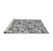 Sideview of Machine Washable Transitional Platinum Silver Gray Rug, wshpat4gry