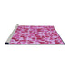 Sideview of Machine Washable Transitional Deep Pink Rug, wshpat4pur