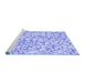 Sideview of Machine Washable Transitional Lavender Blue Rug, wshpat400blu