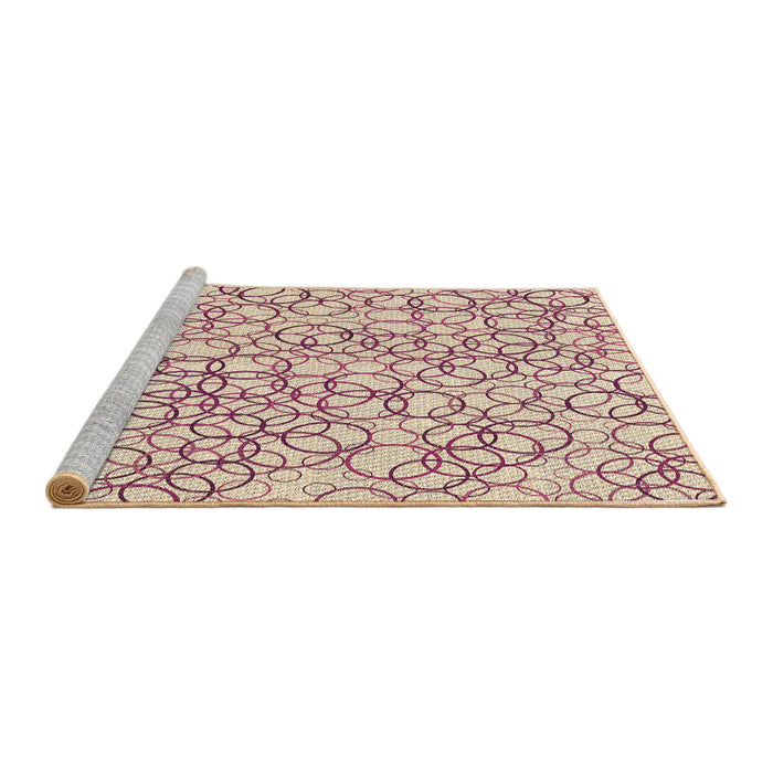 Sideview of Machine Washable Transitional Vanilla Gold Rug, wshpat400brn