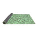 Thickness of Patterned Mint Green Rug, pat400grn