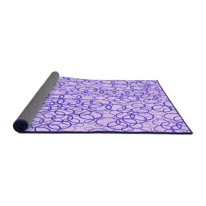 Thickness of Patterned Purple Rug, pat400pur