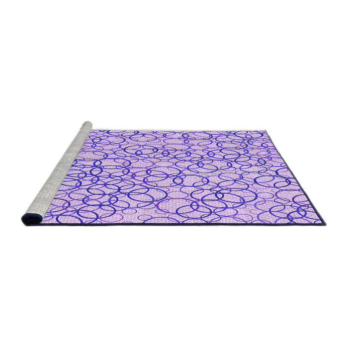 Sideview of Machine Washable Transitional Purple Rug, wshpat400pur