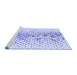 Sideview of Machine Washable Transitional Lavender Blue Rug, wshpat401blu