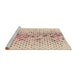 Sideview of Machine Washable Transitional Copper Red Pink Rug, wshpat401brn