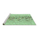 Sideview of Machine Washable Transitional Green Rug, wshpat401grn