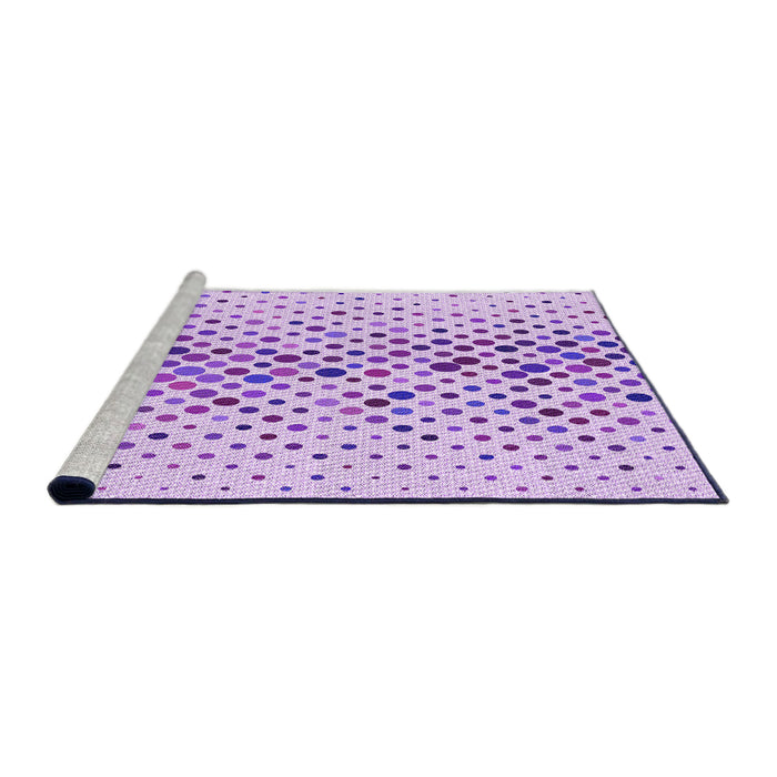 Sideview of Machine Washable Transitional Purple Rug, wshpat401pur