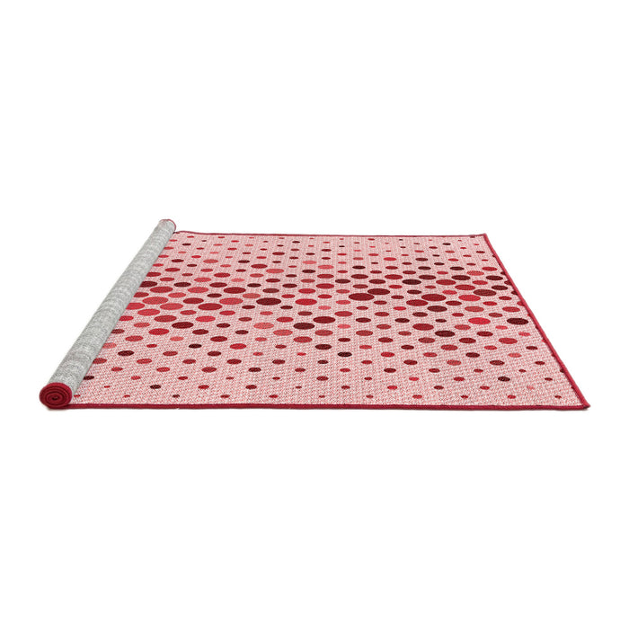 Sideview of Machine Washable Transitional Light Rose Pink Rug, wshpat401rd