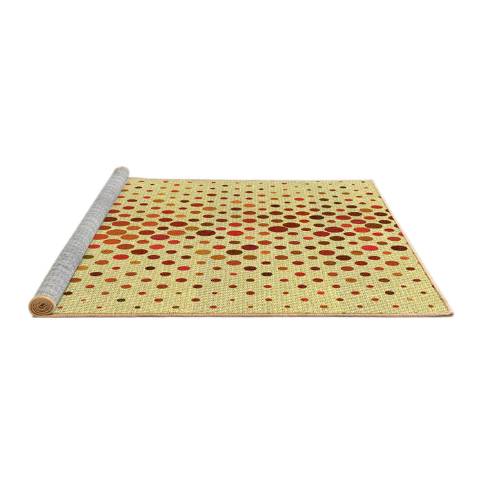 Sideview of Machine Washable Transitional Orange Rug, wshpat401yw