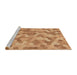 Sideview of Machine Washable Transitional Orange Rug, wshpat402brn