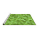 Sideview of Machine Washable Transitional Apple Green Rug, wshpat402grn