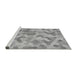 Sideview of Machine Washable Transitional Gray Rug, wshpat402gry
