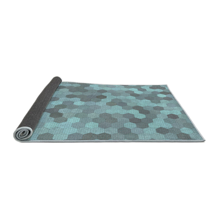 Thickness of Patterned Sky Blue Rug, pat402lblu