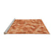 Sideview of Machine Washable Transitional Orange Rug, wshpat402org