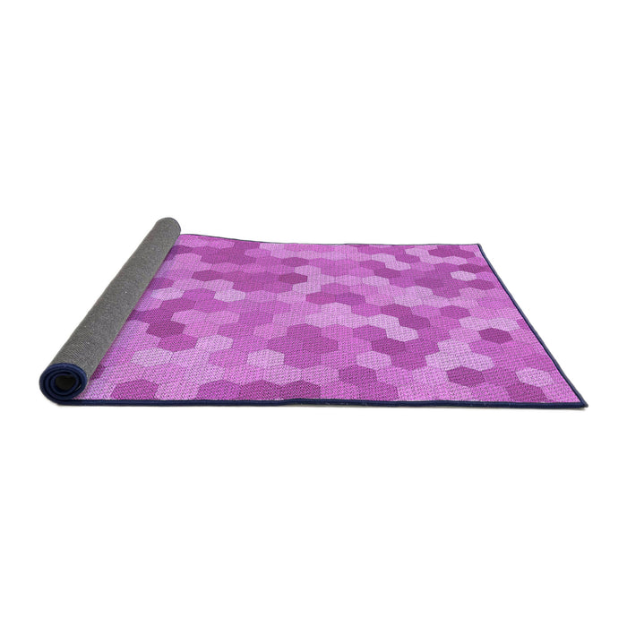 Thickness of Patterned Violet Purple Rug, pat402pur