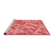 Sideview of Machine Washable Transitional Ruby Red Rug, wshpat402rd