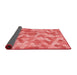 Thickness of Patterned Ruby Red Rug, pat402rd