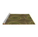 Sideview of Machine Washable Transitional Chocolate Brown Rug, wshpat403brn