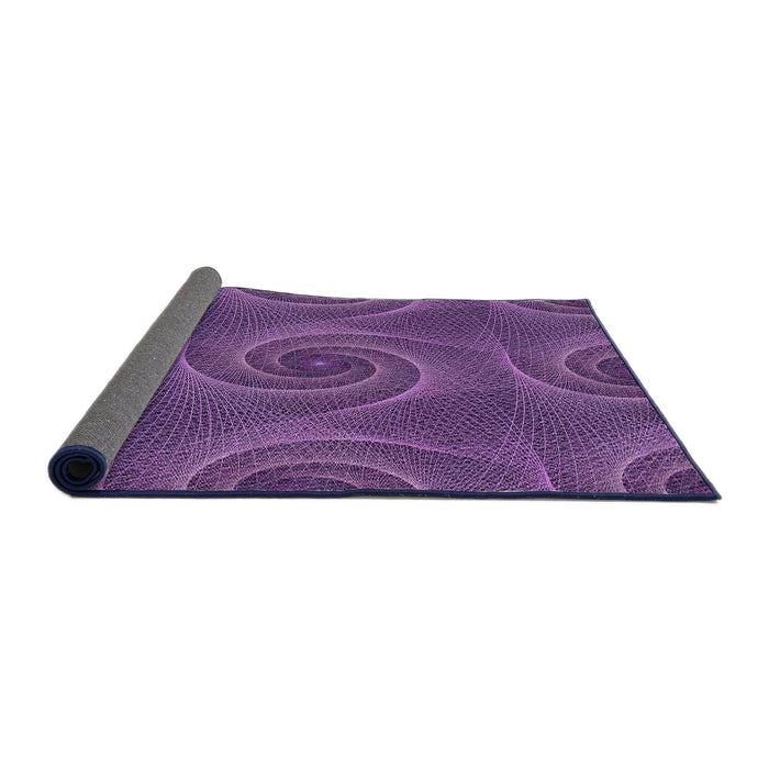 Thickness of Patterned Purple Rug, pat403pur