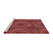 Sideview of Machine Washable Transitional Cranberry Red Rug, wshpat403rd