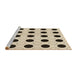 Sideview of Machine Washable Transitional Wheat Beige Rug, wshpat404brn